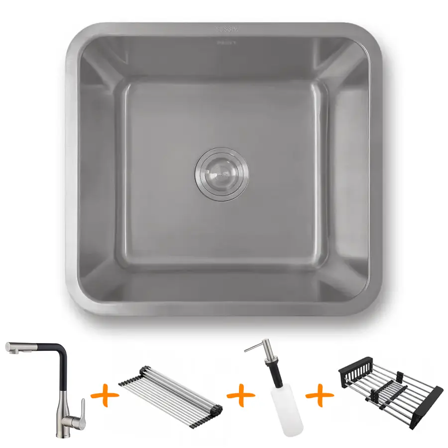 Комплект кухонної мийки та змішувача з нержавіючої сталі NS-4643