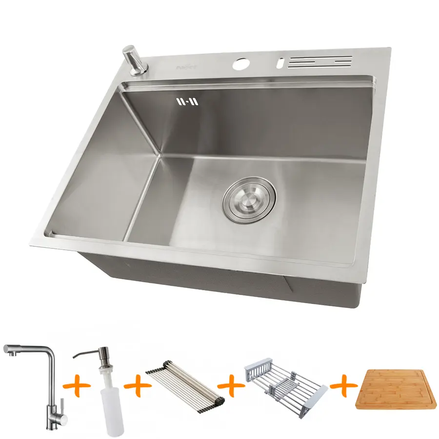 Комплект мийки на кухню та змішувача з нержавіючої сталі NS-5747