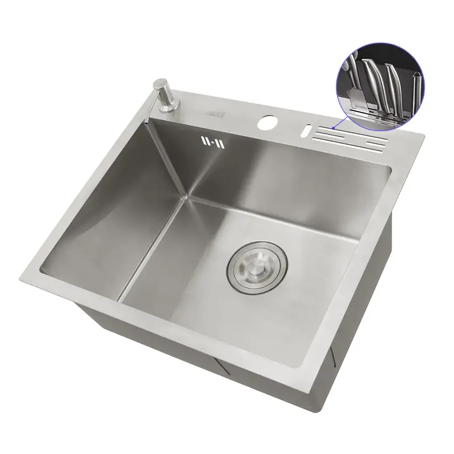 Мийка кухонна накладна 1.5 мм з нержавійки 45 см Nett NS-5245