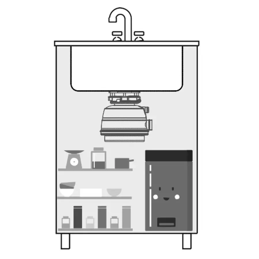 Подрібнювач харчових відходів STATUS NEXT 200 Compact з дистанційним керуванням