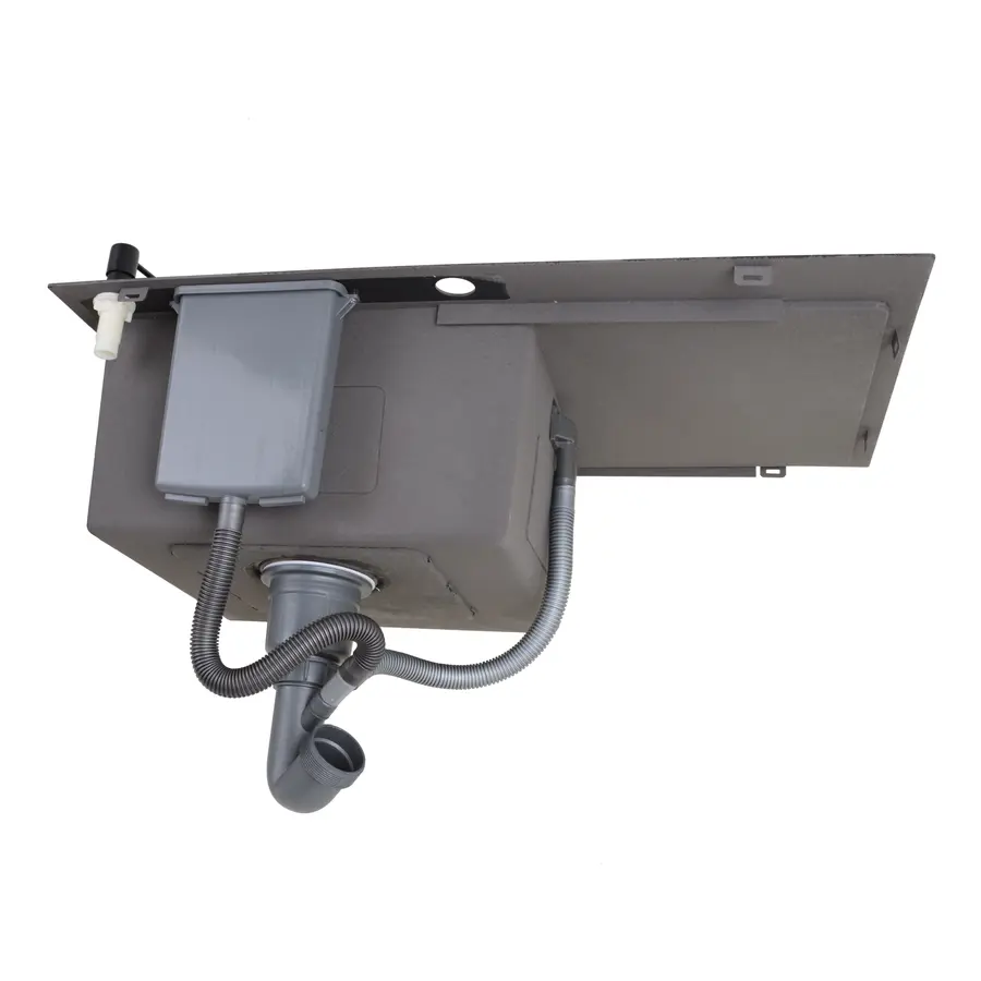 Чорна раковина на кухню з правим крилом Nett NB-7848(R)