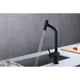 Чорний змішувач для кухні з висувним виливом Nett FBB-44