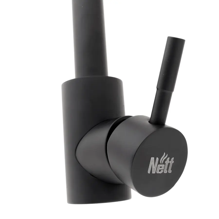 Чорний змішувач для кухні з нержавіючої сталі Nett WB-33