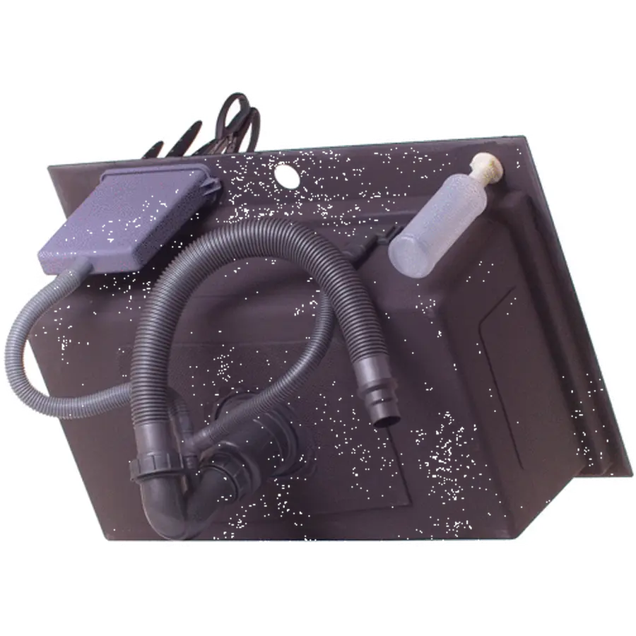 Чорна мийка для кухні з нержавійки з PVD покриттям багатофункціональна Nett NB-7048