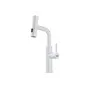 Змішувач на кухню водоспад з висувною лійкою білий Nett LW-35
