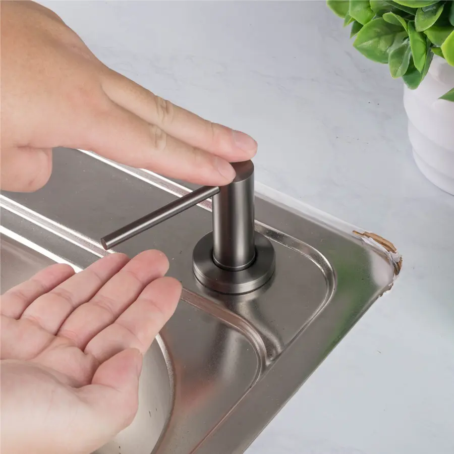 Дозатор для кухонної мийки графітовий врізний Nett DGr-300