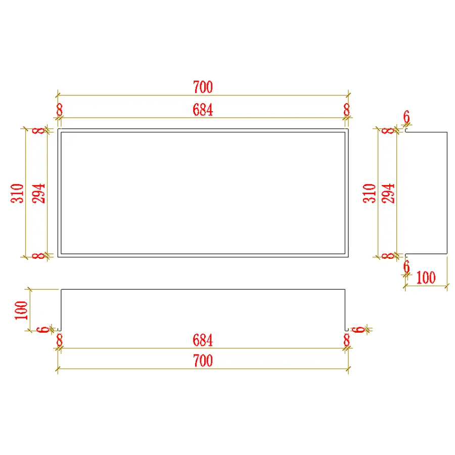 Полиця до ванної нержавіюча горизонтальна 70 см чорна Nett YB-70