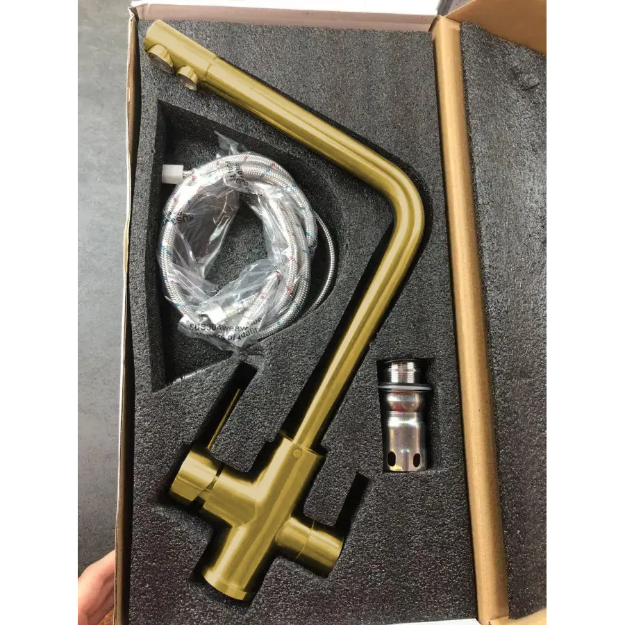 Змішувач для кухні з підключенням до фільтру золотий "Frosh" Nett FG-33