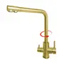 Змішувач для кухні з підключенням до фільтру золотий "Frosh" Nett FG-33