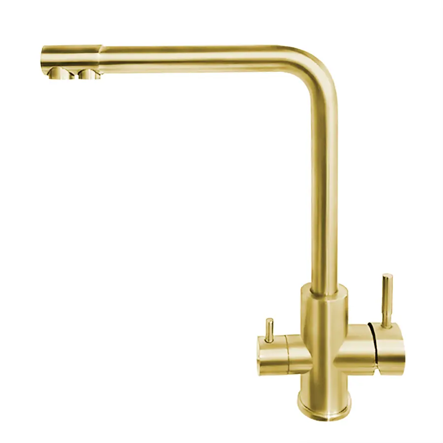 Змішувач для кухні з підключенням до фільтру золотий "Frosh" Nett FG-33