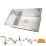 Комплект мийки на кухню та змішувача з нержавіючої сталі NS-7042