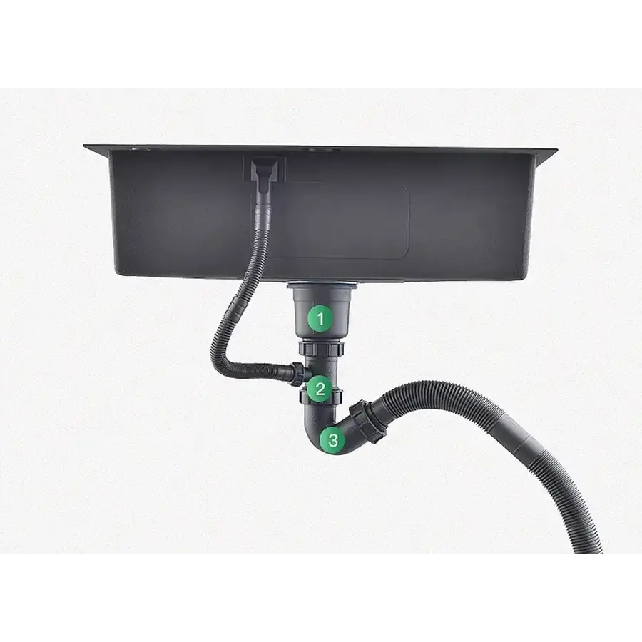 Кухонна мийка з нержавійки під стільницю 1.5 мм Nett NS-6845