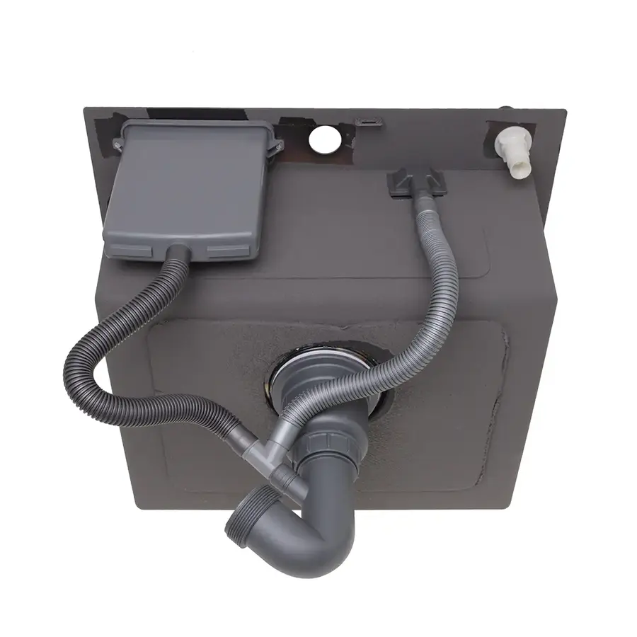 Чорна мийка на кухню 45 см накладна 1.5 мм з нержавійки Nett NВ-5245