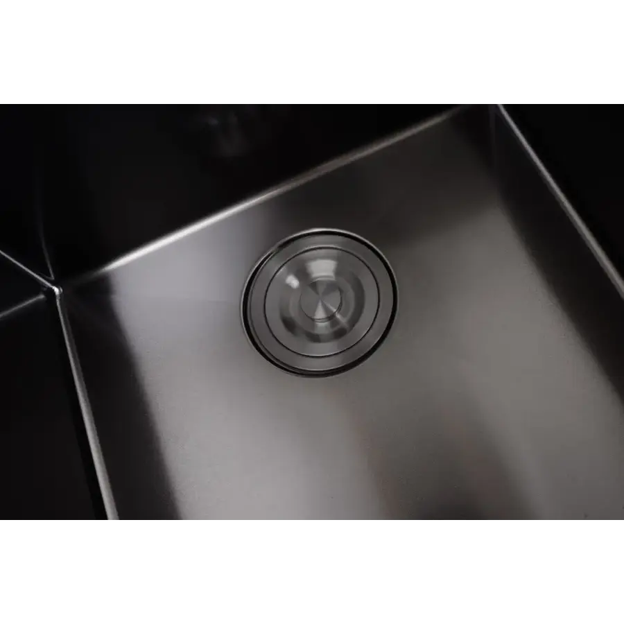 Чорна мийка на кухню 45 см накладна 1.5 мм з нержавійки Nett NВ-5245