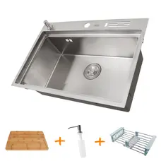 Кухонна мийки на кухню з нержавіючої сталі накладна NS-7048