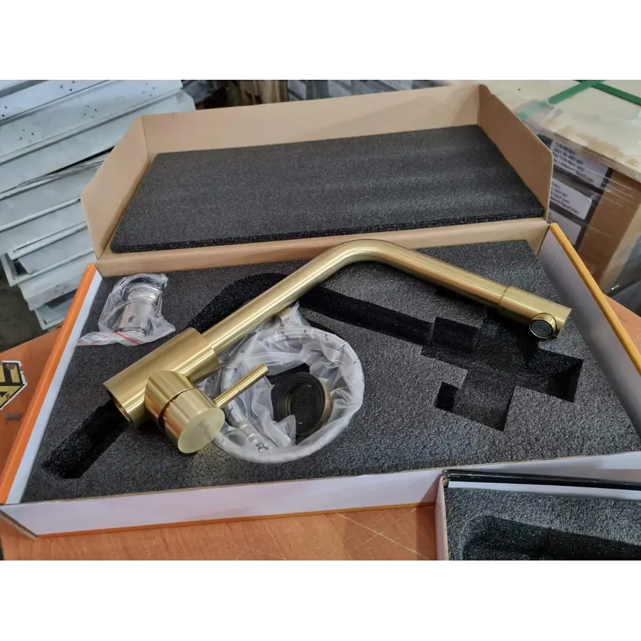 Золотий кухонний змішувач із нержавіючої сталі на 1 воду Nett WG-33