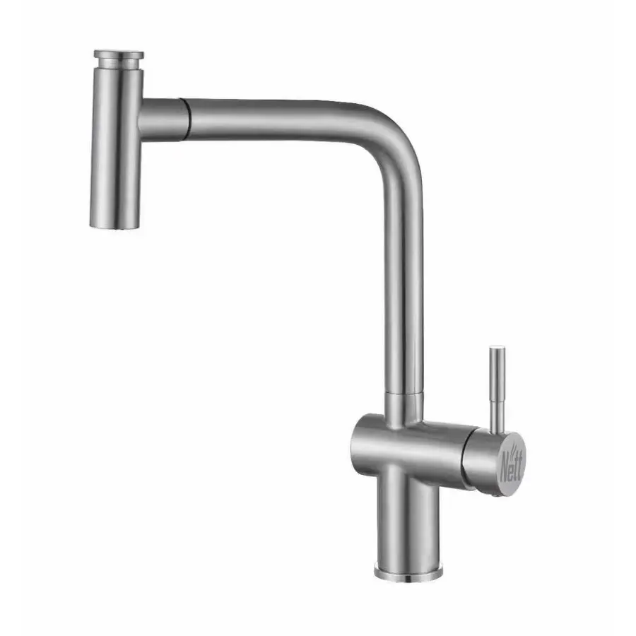 Нержавіючий змішувач для кухні з висувним виливом Nett FBS-44