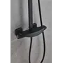Чорна душова система з термостатом зовнішнього монтажу Nett STB-32