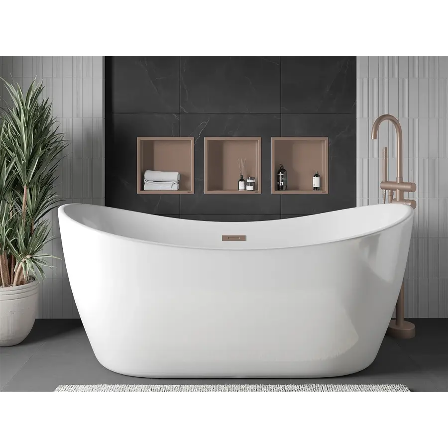 Полиця для душу металева вбудована бронзова 30 см Nett YBr-29