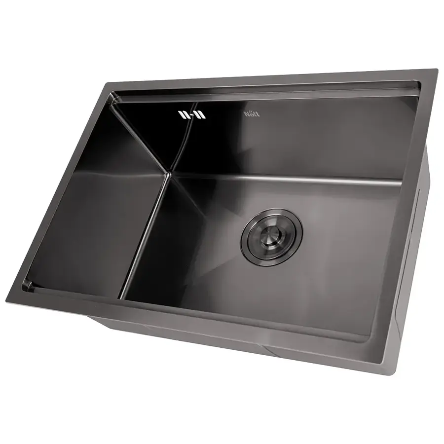 Кухонна мийка чорна під стільницю 1.5 мм з PVD покриттям Nett NB-5742