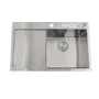 Кухонна мийка з нержавіючої сталі з лівим крилом накладна Nett NS-7848(L)