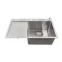 Кухонна мийка з нержавіючої сталі з лівим крилом накладна Nett NS-7848(L)