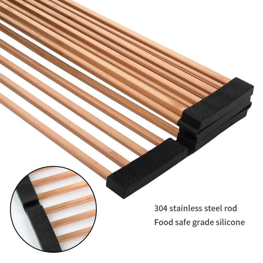 Нержавіючий килимок для мийки золотий Nett KG-16 (45)