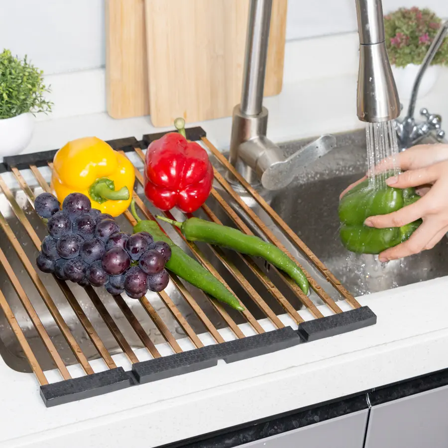 Нержавіючий килимок для мийки золотий Nett KG-16 (45)