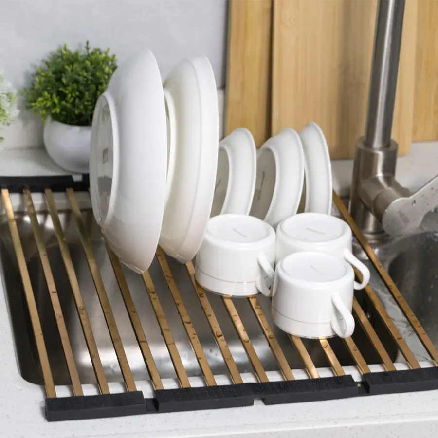 Нержавіючий килимок для мийки золотий Nett KG-16 (45)