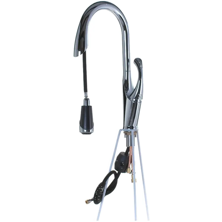 Одноважільний змішувач для кухні з висувним виливом "Лебідь" Nett SWH-435