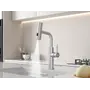 Змішувач на кухню водоспад з висувною лійкою нержавіючий Nett LS-35