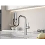 Змішувач на кухню водоспад з висувною лійкою нержавіючий Nett LS-35