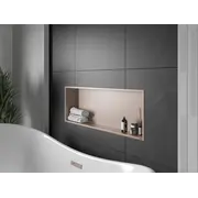 Полиця до ванної кімнати горизонтальна 70 см бронзова Nett YBr-70