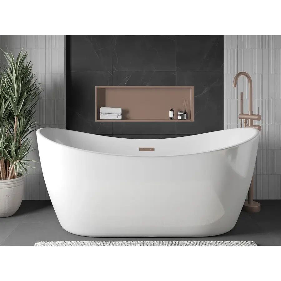 Полиця до ванної кімнати горизонтальна 70 см бронзова Nett YBr-70