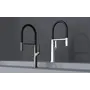 Змішувач для кухні з гнучким виливом графітовий Nett GG-56