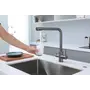 Змішувач для кухні з підключенням до фільтру графітовий "Frosh" Nett FGr-33