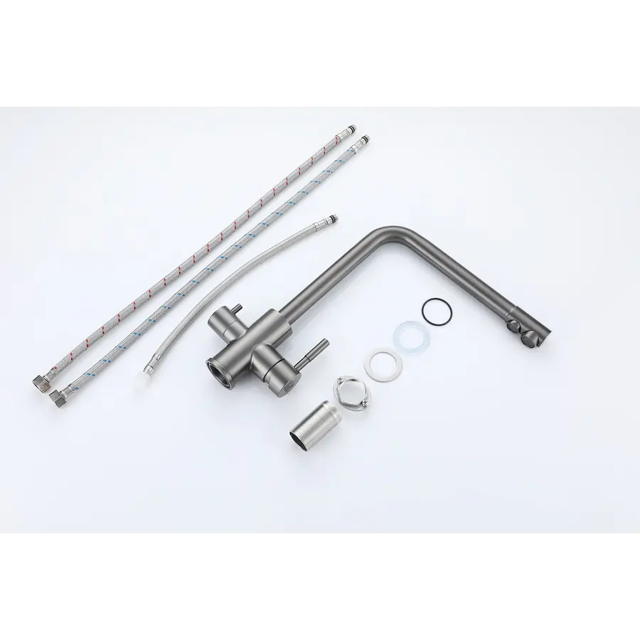 Змішувач для кухні з підключенням до фільтру графітовий "Frosh" Nett FGr-33