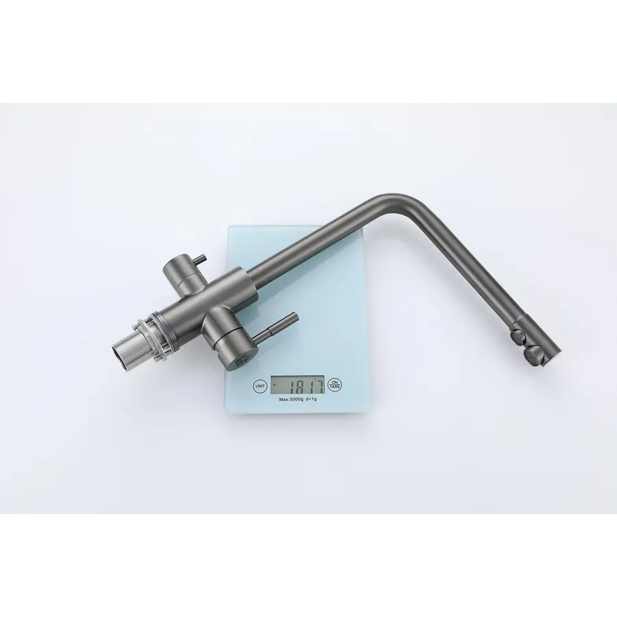 Змішувач для кухні з підключенням до фільтру графітовий "Frosh" Nett FGr-33