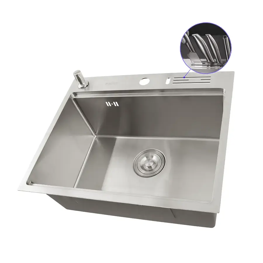 Кухонна мийка накладна з нержавійки 1.5 мм кухонна станція Nett NS-5747