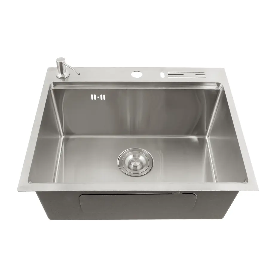 Кухонна мийка накладна з нержавійки 1.5 мм кухонна станція Nett NS-5747