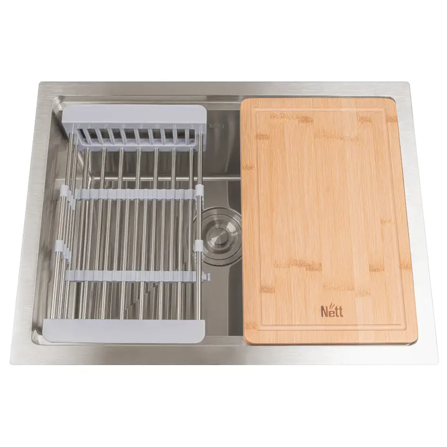 Кухонна мийка з нержавійки 1.5 мм під стільницю Nett NS-5742