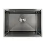 Мийка для кухні чорна під стільницю декорована з PVD покриттям Nett NBS-5742