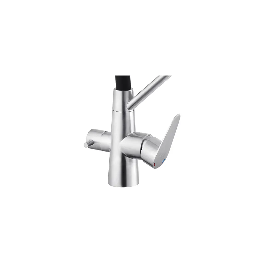 Змішувач для кухні з підключенням до фільтру Kroner KRP Edelstahl Klassisch - ESG03817BLK