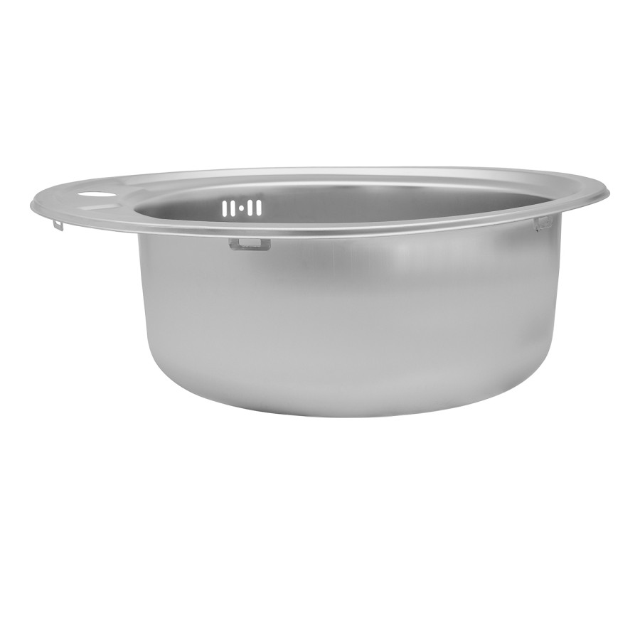 Кухонна врізна мийка з нержавіючої сталі Kroner KRP Satin-490 0.8мм-180