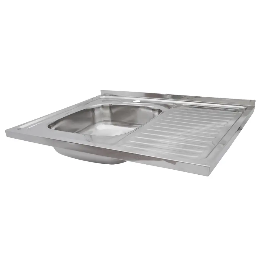 Кухонная мойка накладная Kroner KRP Polierte-6080L (0,6 мм)