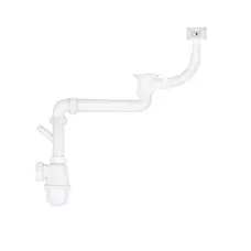 Сифон для кухонной мойки KronoPlast 1 1/2''х40 мм с резьбовым выпуском смещен с отводом для стиральной машины SM86020343<br>