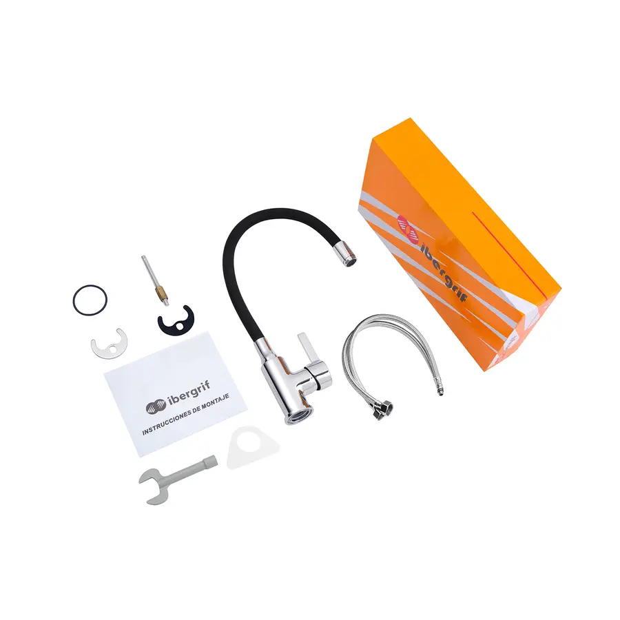 Смеситель для кухни с гибким изливом Ibergrif M22112-2