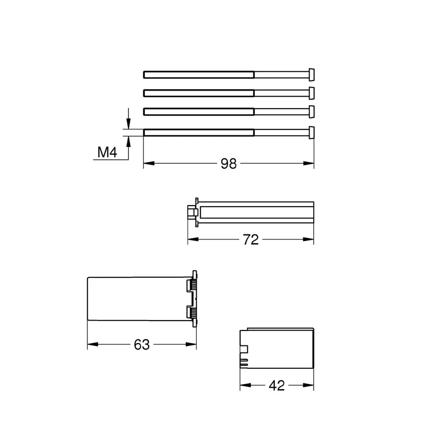 Универсальный набор удлинителей Grohe Rapido SmartBox 14048000