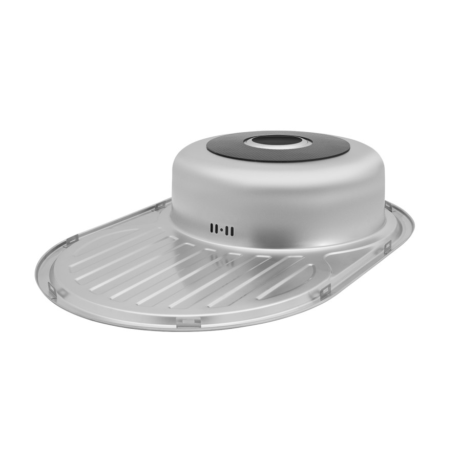 Кухонна врізна мийка з нержавіючої сталі Kroner KRP Satin-7750 0.6мм-160