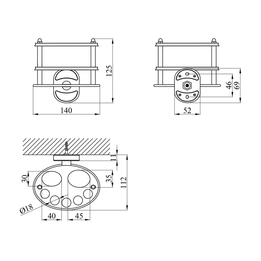 Тримач для зубних щіток та пасти Kroner KRM Elbe - ACG2918